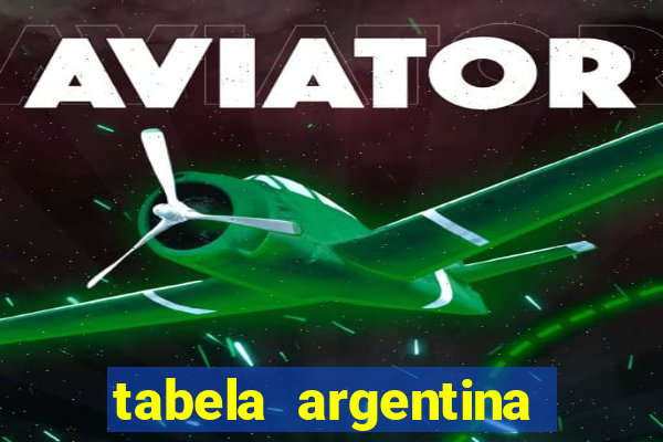 tabela argentina torneo betano