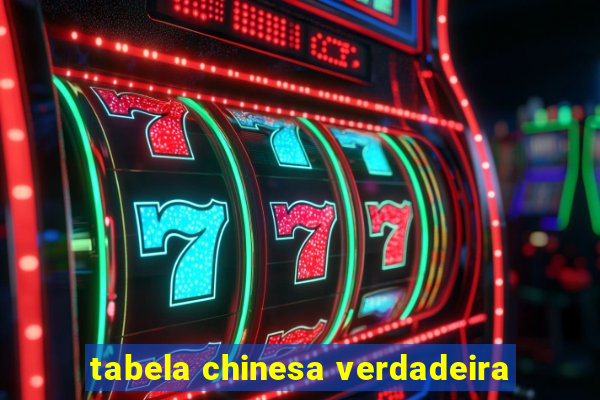 tabela chinesa verdadeira